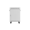 Lanberg 19" szabadon álló rack szekrény 15U/600X600 üvegajtó, lapraszerelt, LCD kijelző, szürke V2