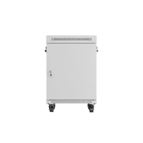 Lanberg 19" szabadon álló rack szekrény 15U/600X600 üvegajtó, lapraszerelt, LCD kijelző, szürke V2