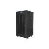 Lanberg 19" szabadon álló rack szekrény 22U/600X600 perforált ajtó, lapraszerelt, LCD kijelző, fekete V2