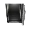Lanberg 19" szabadon álló rack szekrény 24U/600X600 üvegajtó, lapraszerelt, LCD kijelző, fekete V2
