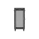 Lanberg 19" szabadon álló rack szekrény 24U/600X600 perforált ajtó, lapraszerelt, LCD kijelző, fekete V2