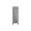 Lanberg 19" szabadon álló rack szekrény 32U/600X600 üvegajtó, lapraszerelt, LCD kijelző, szürke