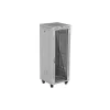 Lanberg 19" szabadon álló rack szekrény 32U/600X600 üvegajtó, lapraszerelt, LCD kijelző, szürke