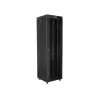 Lanberg 19" szabadon álló rack szekrény 42U/600X600 üvegajtó, lapraszerelt, LCD kijelző, fekete V2