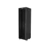 Lanberg 19" szabadon álló rack szekrény 42U/600X600 üvegajtó, lapraszerelt, LCD kijelző, fekete V2