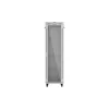 Lanberg 19" szabadon álló rack szekrény 42U/600X600 üvegajtó, lapraszerelt, LCD kijelző, szürke V2