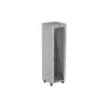 Lanberg 19" szabadon álló rack szekrény 42U/600X600 üvegajtó, lapraszerelt, LCD kijelző, szürke V2