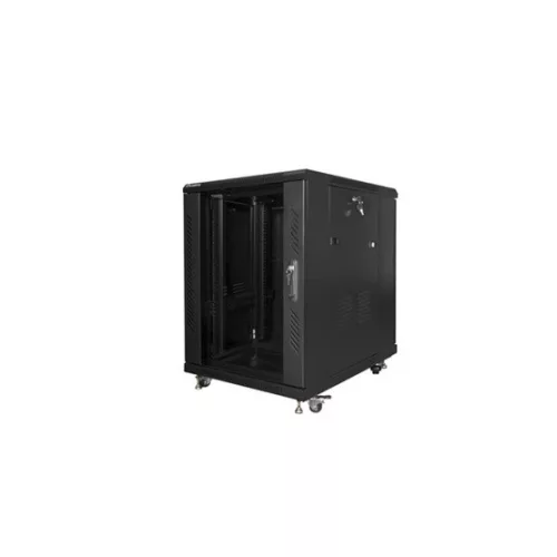 Lanberg 19" szabadon álló rack szekrény 15U/600X800 lapraszerelt, fekete