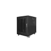 Lanberg 19" szabadon álló rack szekrény 15U/600X800 perforált ajtó, lapraszerelt, fekete