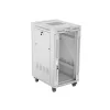 Lanberg 19" szabadon álló rack szekrény 22U/600X800 üvegajtó, lapraszerelt, LCD kijelző, szürke V2