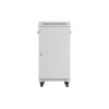 Lanberg 19" szabadon álló rack szekrény 22U/600X800 üvegajtó, lapraszerelt, LCD kijelző, szürke V2