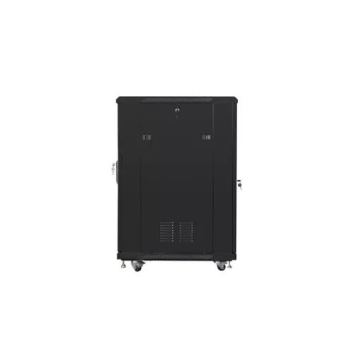 Lanberg 19" szabadon álló rack szekrény 22U/600X800 perforált ajtó, lapraszerelt, fekete