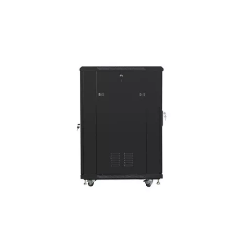 Lanberg 19" szabadon álló rack szekrény 22U/600X800 perforált ajtó, lapraszerelt, fekete