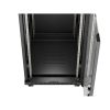 Lanberg 19" szabadon álló rack szekrény 24U/600X800 üvegajtó, lapraszerelt, LCD kijelző, fekete V2