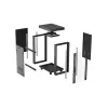 Lanberg 19" szabadon álló rack szekrény 24U/600X800 üvegajtó, lapraszerelt, LCD kijelző, fekete V2