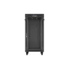 Lanberg 19" szabadon álló rack szekrény 24U/600X800 üvegajtó, lapraszerelt, LCD kijelző, fekete V2