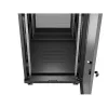 Lanberg 19" szabadon álló rack szekrény 24U/600X800 perforált ajtó, lapraszerelt, LCD kijelző, fekete V2