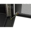 Lanberg 19" szabadon álló rack szekrény 24U/600X800 perforált ajtó, lapraszerelt, LCD kijelző, fekete V2