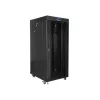 Lanberg 19" szabadon álló rack szekrény 27U/600X800 üvegajtó, lapraszerelt, LCD kijelző, fekete V2