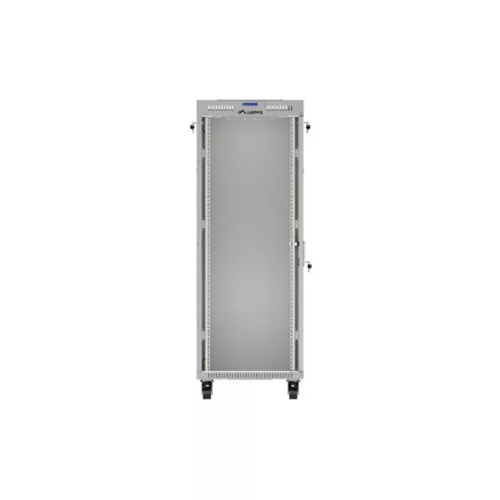 Lanberg 19" szabadon álló rack szekrény 32U/600X800 üvegajtó, lapraszerelt, LCD kijelző, szürke V2