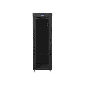   Lanberg 19" szabadon álló rack szekrény 37U/600X800 üvegajtó, lapraszerelt, LCD kijelző, fekete