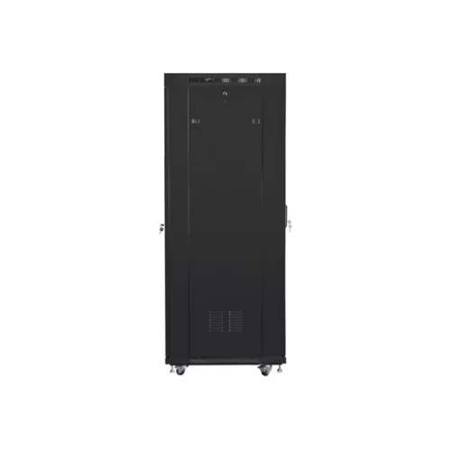 Lanberg 19" szabadon álló rack szekrény 37U/600X800 perforált ajtó, lapraszerelt, LCD kijelző, fekete V2