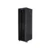 Lanberg 19" szabadon álló rack szekrény 42U/600X800 üvegajtó, lapraszerelt, LCD kijelző, fekete V2