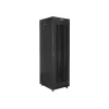 Lanberg 19" szabadon álló rack szekrény 42U/600X800 perforált ajtó, lapraszerelt, LCD kijelző, fekete V2