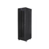 Lanberg 19" szabadon álló rack szekrény 42U/600X800 perforált ajtó, lapraszerelt, LCD kijelző, fekete V2