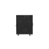 Lanberg 19" szabadon álló rack szekrény 15U/800X1000 perforált ajtó, lapraszerelt, LCD kijelző, fekete V2
