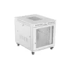 Lanberg 19" szabadon álló rack szekrény 15U/800X1000 perforált ajtó, lapraszerelt, LCD kijelző, szürke