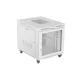 Lanberg 19" szabadon álló rack szekrény 15U/800X1000 perforált ajtó, lapraszerelt, LCD kijelző, szürke