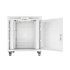 Lanberg 19" szabadon álló rack szekrény 15U/800X1000 perforált ajtó, lapraszerelt, LCD kijelző, szürke