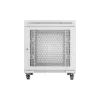 Lanberg 19" szabadon álló rack szekrény 15U/800X1000 perforált ajtó, lapraszerelt, LCD kijelző, szürke