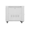 Lanberg 19" szabadon álló rack szekrény 15U/800X1000 perforált ajtó, lapraszerelt, LCD kijelző, szürke