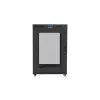 Lanberg 19" szabadon álló rack szekrény 22U/800X1000 perforált ajtó, lapraszerelt, LCD kijelző, fekete V2