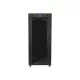 Lanberg 19" szabadon álló rack szekrény 27U/800X1000 üvegajtó, lapraszerelt, LCD kijelző, fekete V2