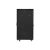 Lanberg 19" szabadon álló rack szekrény 27U/800X1000 üvegajtó, lapraszerelt, LCD kijelző, fekete V2