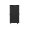 Lanberg 19" szabadon álló rack szekrény 27U/800X1000 üvegajtó, lapraszerelt, LCD kijelző, fekete V2