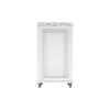 Lanberg 19" szabadon álló rack szekrény 27U/800X1000 perforált ajtó, lapraszerelt, LCD kijelző, szürke