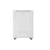 Lanberg 19" szabadon álló rack szekrény 27U/800X1000 perforált ajtó, lapraszerelt, LCD kijelző, szürke