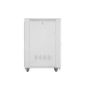 Lanberg 19" szabadon álló rack szekrény 27U/800X1000 perforált ajtó, lapraszerelt, LCD kijelző, szürke