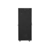 Lanberg 19" szabadon álló rack szekrény 37U/800X1000 üvegajtó, lapraszerelt, LCD kijelző, fekete V2