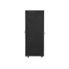 Lanberg 19" szabadon álló rack szekrény 42U/800X1000 üvegajtó, lapraszerelt, LCD kijelző, fekete V2