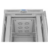 Lanberg 19" szabadon álló rack szekrény 42U/800X1000 üvegajtó, lapraszerelt, LCD kijelző, szürke V2