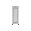 Lanberg 19" szabadon álló rack szekrény 42U/800X1000 perforált ajtó, lapraszerelt, LCD kijelző, szürke