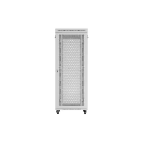 Lanberg 19" szabadon álló rack szekrény 42U/800X1000 perforált ajtó, lapraszerelt, LCD kijelző, szürke