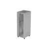 Lanberg 19" szabadon álló rack szekrény 47U/800X1000 üvegajtó, lapraszerelt, LCD kijelző, szürke