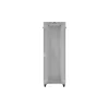 Lanberg 19" szabadon álló rack szekrény 47U/800X1000 üvegajtó, lapraszerelt, LCD kijelző, szürke