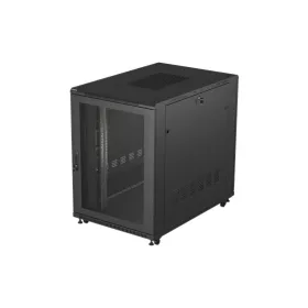   Lanberg 19" szabadon álló rack szekrény 22U/800X1200 perforált ajtó, lapraszerelt, fekete